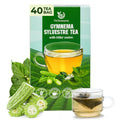 VieTreasures Gymnema Leaf Tea - 2.8oz (40 Tea Bags) | With Bittermelon, Stevia | Non GMO, Caffeine-Free, Antioxidant, Vegan, Keto-Friendly Organic Herbal Infusion Tea | Energy Boost & Health Support