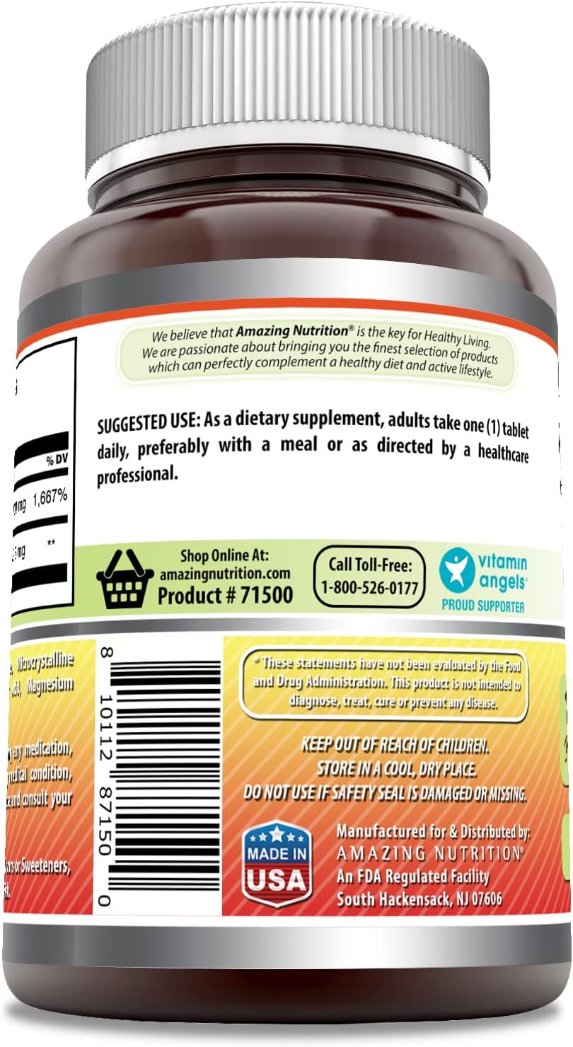 Amazing Formulas Vitamin C with Rose HIPS Supplement | 1000 Mg | Tablets | Non-GMO | Gluten Free | Made in USA (500 Count)