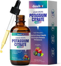 Liquid Potassium Citrate Supplement, Potassium 1000mg Drops for Women & Men, with Zinc Citrate, Vitamin B6, Sodium & Taurine, High Potassium Electrolytes, 2 Fl Oz