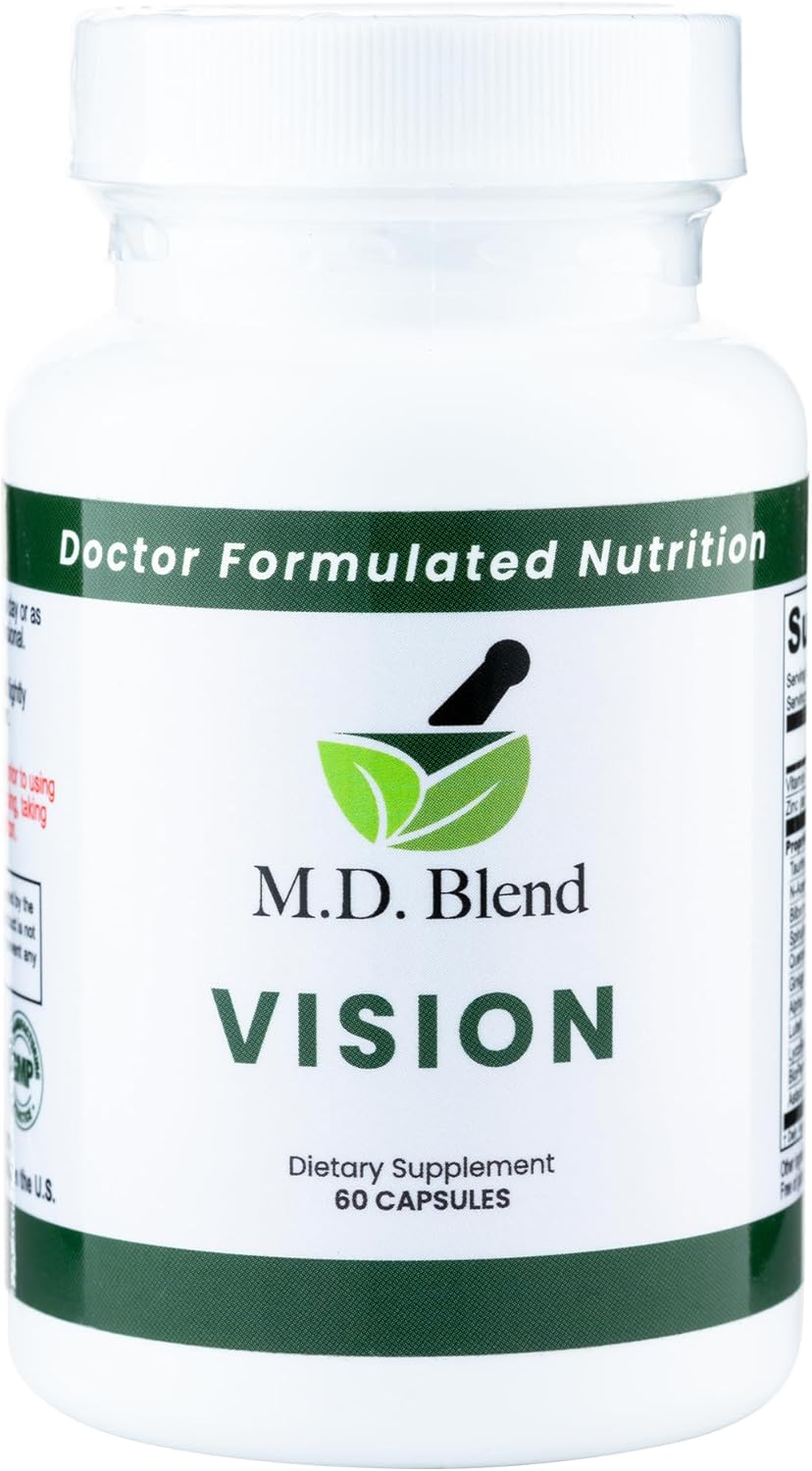 Vision - Expert Formulated - Natural Robust Blend for Eye Wellness - with Lutein, Zeaxanthin, Astaxanthin, Zinc, Thiamine, Vitamins A & C - 30 Capsules (2 Pack)