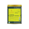 Luxmi Estates Lemon Ginger Root - 50gm Tin Loose Leaf | Certified Organic Herbal Tea | Citrus Flavor & Aroma | Lemon Peel, Ginger, Lemongrass, Licorice