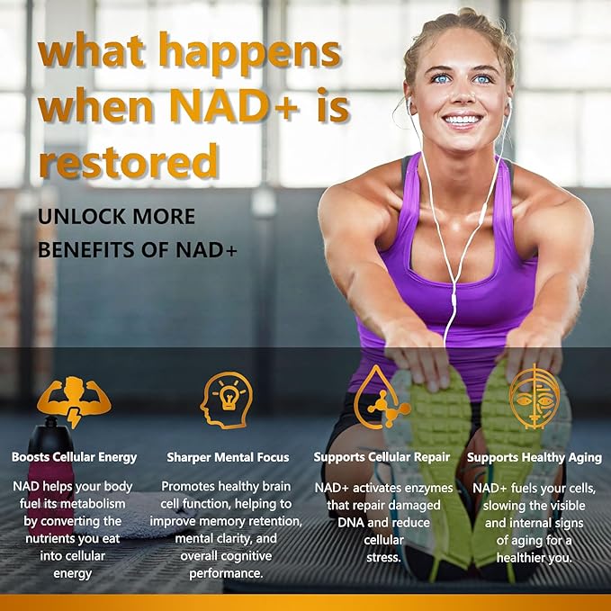 NAD Supplement 1500mg - Liposomal NAD+ Nicotinamide Riboside with Resveratrol, NAD Plus Boosting - Support Cellular Health, Stamina & Healthy Aging for Women & Men- Pack of 2