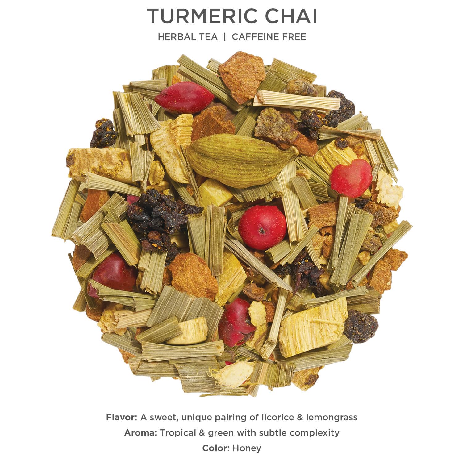 Tea Forte Turmeric Chai Premium Loose Leaf Caffeine-Free Herbal Tea Blend Canister, Makes 35-50 Cups