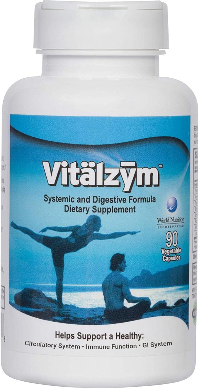 Digestive Enzymes for Gut Health | Proteolytic Systemic Multi Enzymes with Serrapeptase for Women and Men | Helps Increase Blood Flow and Maintain Digestive Health (90 Capsules)