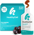 HealthyCell Telomere Length Supplement - Anti-Aging Telomere Lengthening Supplements with Phytonutrients & Vitamins for Cellular Health - AC-11, Astragalus & Resveratrol - 30 Gel Packs, Grape Flavored