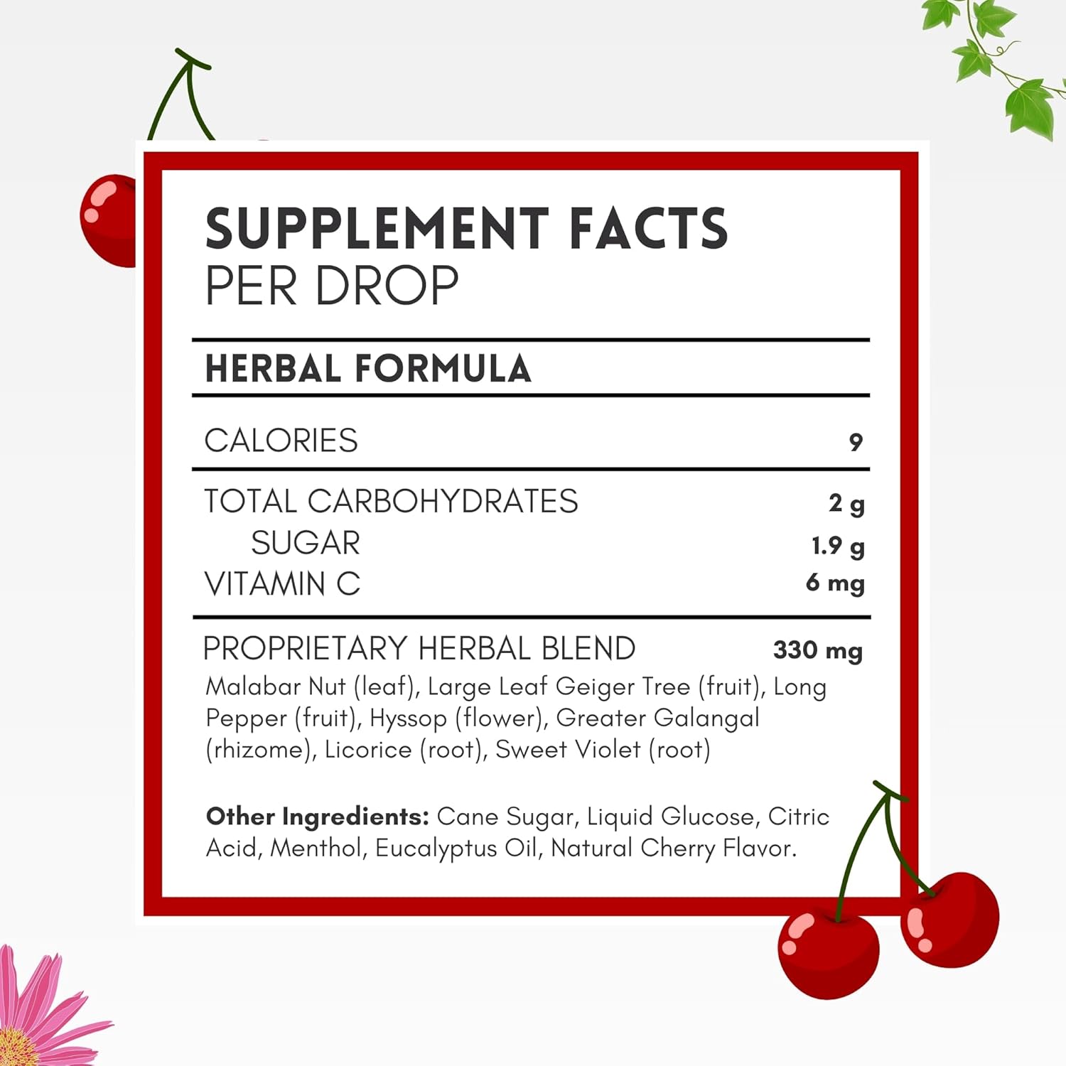HERBION Naturals Cough Drops with Natural Cherry Flavor, Dietary Supplement, Soothes Cough, for Adults and Children Over 6 Years, 25 Drops, No Artificial Flavor, 125 Lozenges, Pack of 5