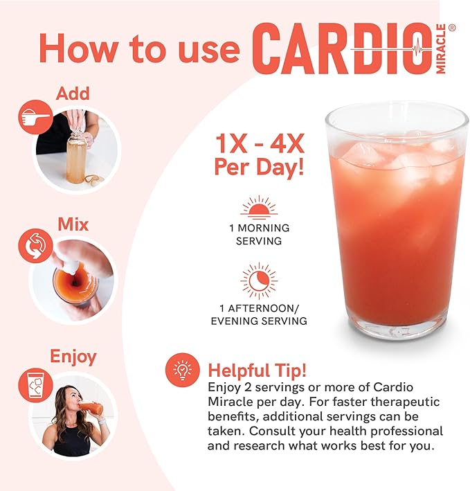 Cardio Miracle Nitric Oxide Supplement 60 Servings - Beet Root Powder with L-Arginine to Support Circulation, Blood Flow, Energy, Endurance, Stamina & Heart Health for Men and Women
