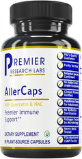 Premier Research Labs AllerCaps - A Lung Health Supplement with NAC/N-Acetyl Cysteine, Featuring Bromelain, Reishi Mushroom & Quertecin, Immune Support Formula - 60 Vegetarian Capsules