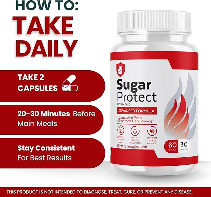 (2 Pack) SugarProtect Capsules - Official Sugar Protect Advanced Formula Balance Support Supplement Premium All Natural Multivitamin for Overall Health & Wellness, 120 Capsules for 2 Months