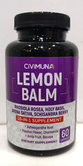 Lemon Balm Capsules with Lemon Balm, Rhodiola Rosea, Holy Basil and More - 120 Capsules 4 Months Supply (Pack of 2)
