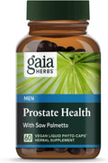 Gaia Herbs Prostate Health - Supports Prostate Health and Function for Men - with Saw Palmetto, Green Tea, Nettle Root, and White Sage - 60 Vegan Liquid Phyto-Capsules (20-Day Supply)