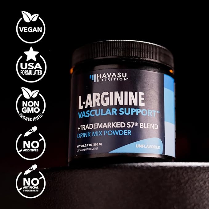 L-Arginine Powder - Nitric Oxide Supplement for Men and Women with L-Citrulline and Beet Root - Pre and Post Workout Support for Endurance and Recovery - Unflavored, 1 Month Supply (30 Scoops)