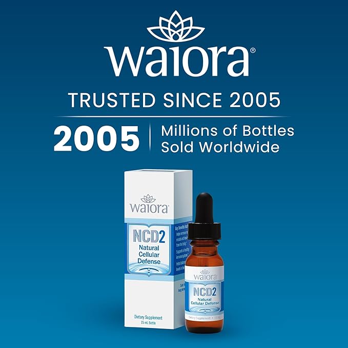 NCD2 Liquid Mineral Supplement, Advanced Cellular Support Formula, Daily Digestive & Detox, Immune, pH Balance, Cleansing; Easy-to-Use Drops (One .5 oz Bottle, 90 serv.) by Waiora