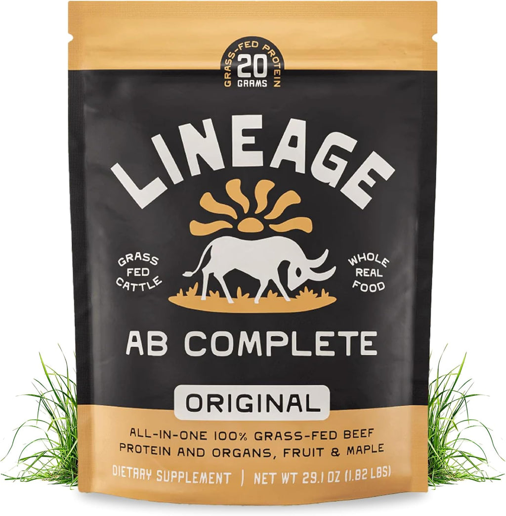 Grass Fed Beef Protein Powder - Original Flavor - Nose to Tail Animal Protein Powder Including 100% Grass Fed and Finished Beef Organs, Colostrum, and Fruit - 1.8 lbs (30 Servings)