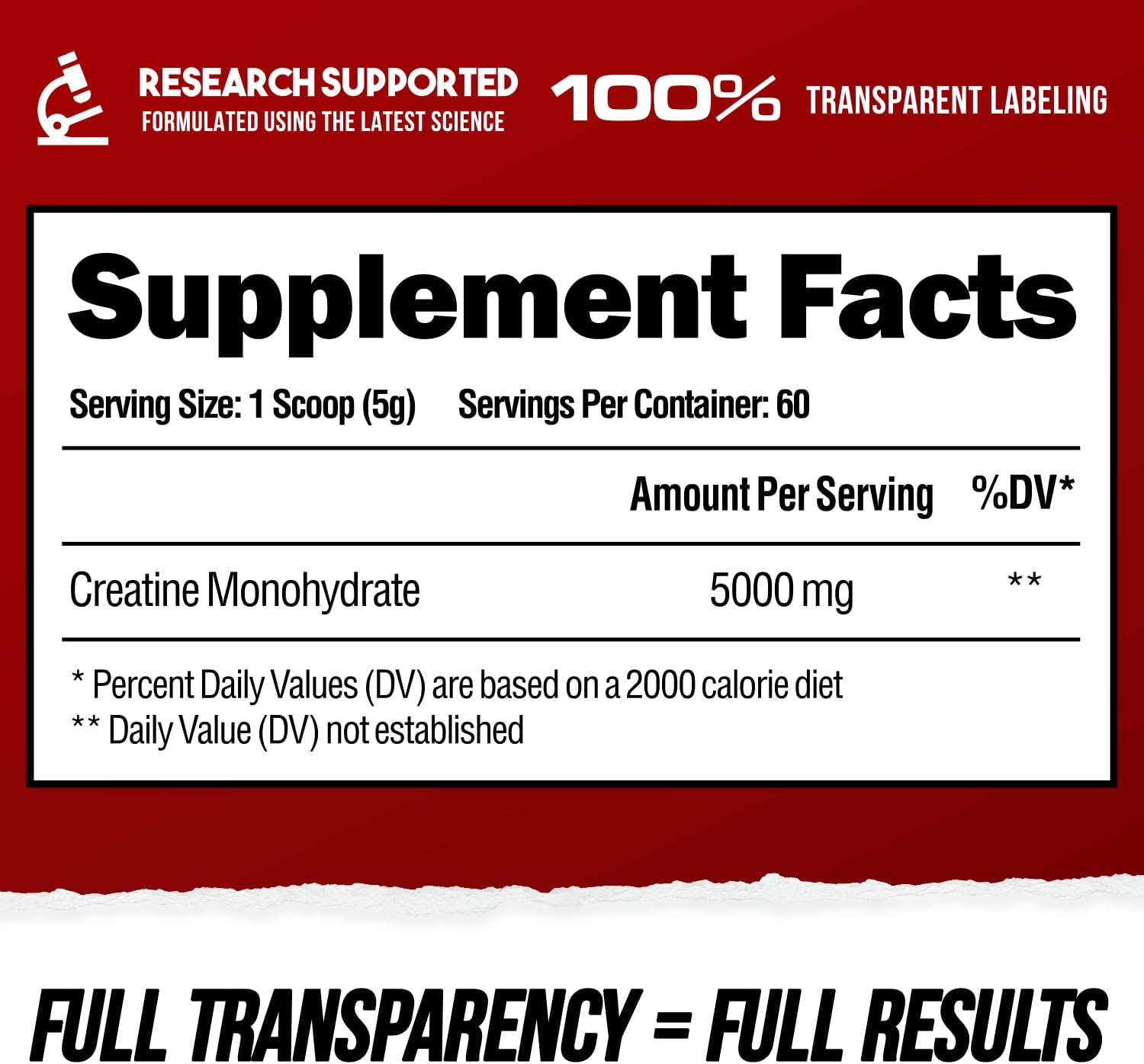 ALPHA LION Creatine Monohydrate Powder, 5000mg Per Serving (5g), Supports Muscle Strength, Power, Athletic Performance, Pure Creatina Monohydrata en Polvo Supplement (60 Servings, Unflavored)
