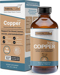 Ionic Copper Drops 30 PPM – Premium Bioavailable Liquid Copper Supplement for General Wellness & Trace Mineral Support – Amber Glass Bottle with Dropper – 8 fl oz