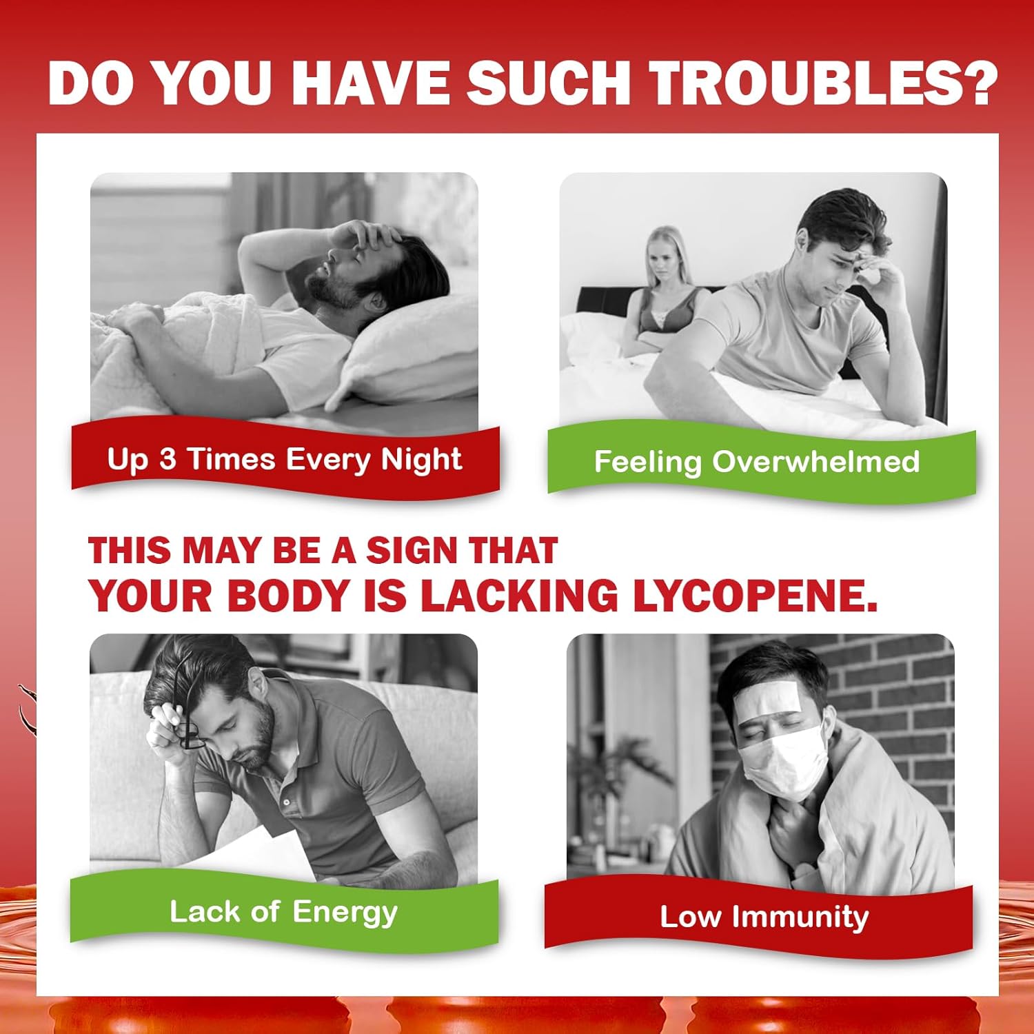 Lycopene Supplements for Men 50mg, Natural Tomato Antioxidant Supplement, 90 Veggie Capsules-Cardiovascular Health, Immune Support & Skin Health, 3 Month Supply