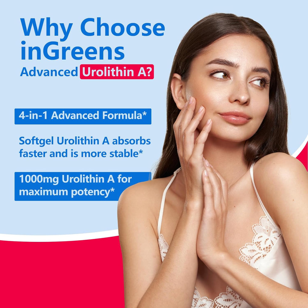 Urolithin A Supplement 1700mg with NAD+, CoQ10, Trans-Resveratrol Supplement for Men Women, 60 Softgels for Daily Health and Antioxidant Support, Muscle Energy, Healthy Aging, Highly Bioavailable