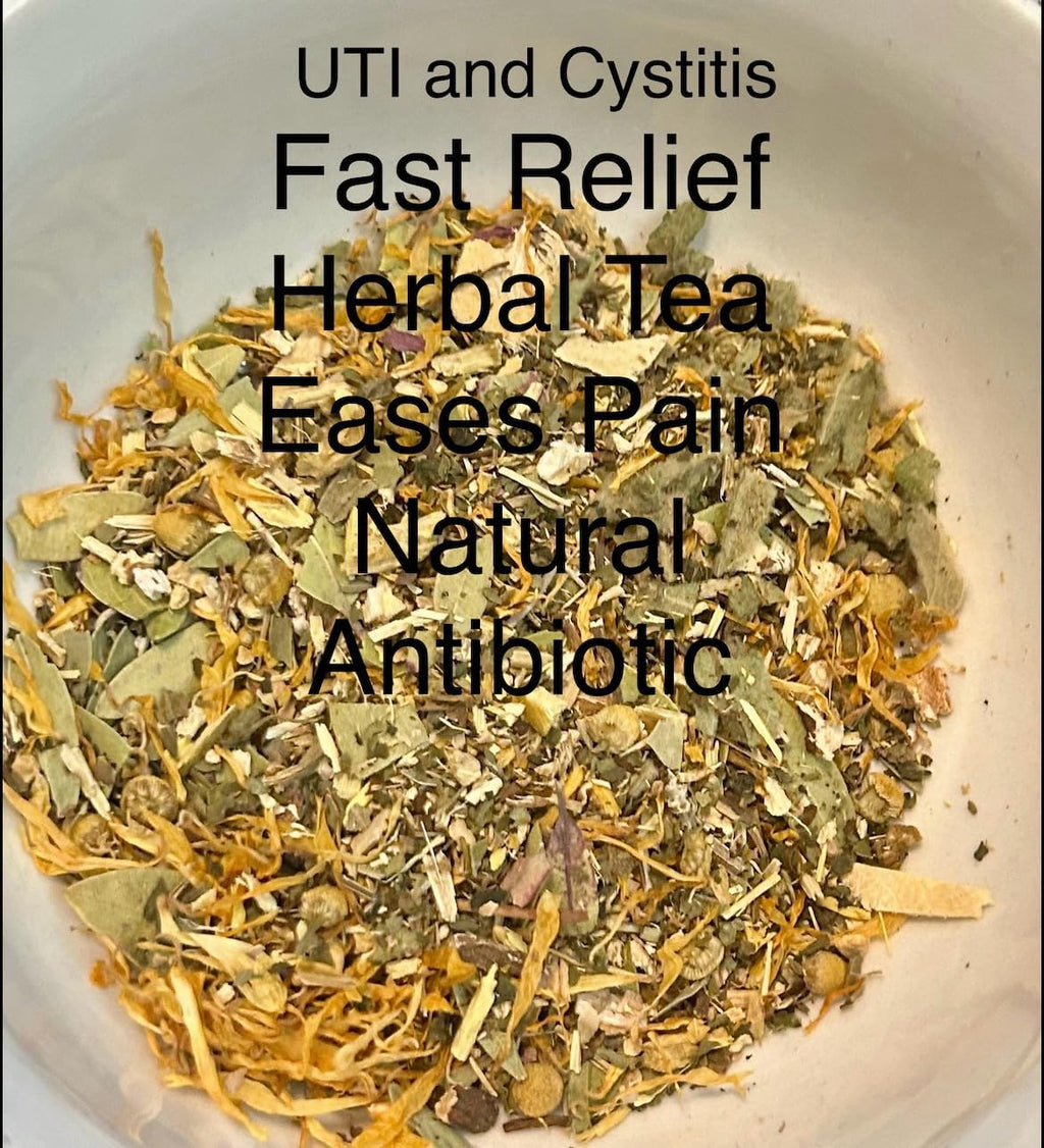 UTI Cystitis Herbal Tea Suskomega 12+ Powerful Ingredients (4 oz container)
