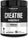 Jacked Factory Creatine Monohydrate Powder 150g - 5g Daily Creatine Supplement for Men and Women, Vegan-Friendly, Third-Party Tested - 30 Servings, Unflavored
