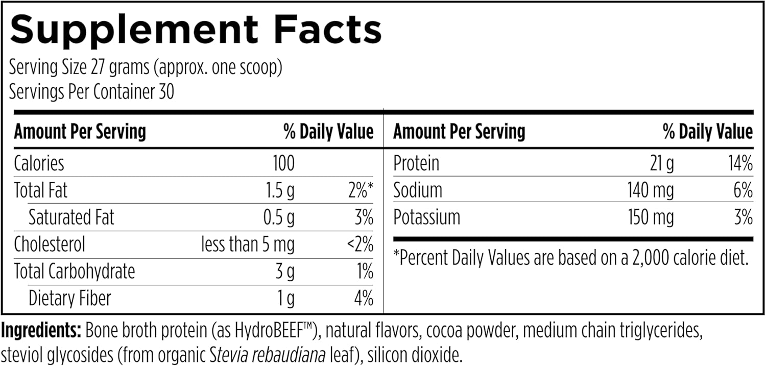 Beef Protein Powder - NSF Certified for Sport Hydrolyzed Protein - Highly Absorbable with Amino Acids, Collagen Precursors - Bone Broth Protein for Athletes (Chocolate, 30 Servings)
