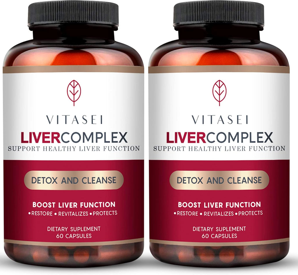 Liver Cleanse Detox & Repair, Liver Complex W/Milk Thistle Extract, Garcinia, Curcumin C3, Support Herbal Dietary Supplement, Detox Formula for Women & Men, 60 Capsule (Pack of 2)