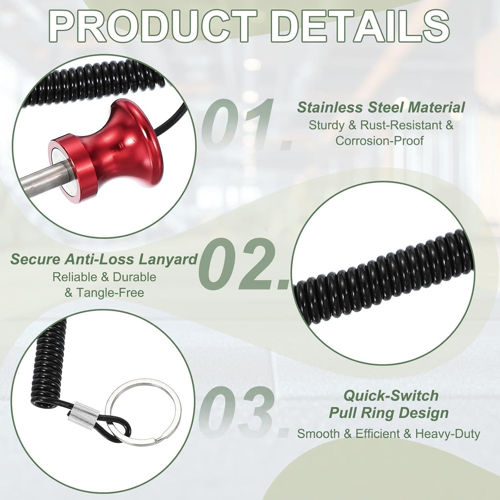 Weight Stack Pin, Weight Gym Pin Strength Training Equipment Replacement with Pull Rope for Home Gym Club