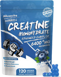 Creatine Monohydrate Gummies Complex for Men & Women - 120 Gummies Advanced Formula, L-Taurine + Vitamin B12 for Muscle Strength, Muscle Builder, Energy Boost, Pre-Workout Supplement -Blueberry