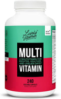 LIVELY VITAMIN CO. Multivitamin - 37 Vitamins Minerals and Extracts - Energy - Memory - Immune Function - Heart- Brain - Focus - Mood - Antioxidants - Dairy Gluten Soy Free - 240 Vegetarian Capsules