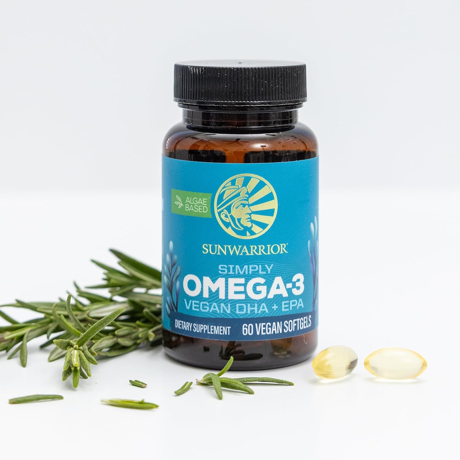 Vegan Omega 3 Algae Oil Plant-Based DHA & EPA from Algae Oil | 550mg Omega-3s per Softgel with 300mg DHA & 150mg EPA | Heart, Brain, & Vision Support | Non-GMO Carrageenan-Free Sustainable 30 Servings