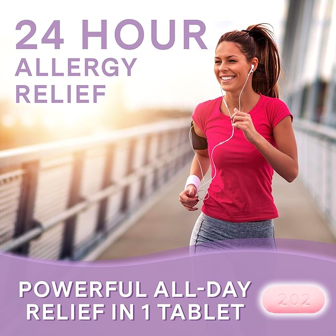 Curist Fexofenadine Hydrochloride 180mg (300 Tablets) - 24 HR Antihistamine Allergy Relief Tablets (300 Count) All Day Strength Generic Fexofenadine Bulk Non Drowsy Allergy Relief