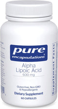 Pure Encapsulations Alpha Lipoic Acid 600 mg - ALA Supplement for Liver Support, Antioxidants, Nerve Health, Cardiovascular Health & Carbohydrate Support - Premium Alpha Lipoic Acid - 60 Capsules
