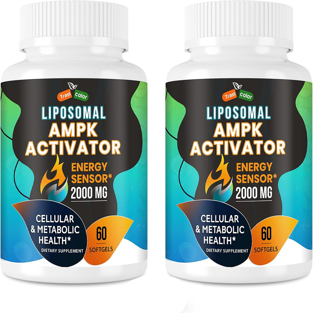 AMPK Activator Supplement 2000mg- Liposomal Technology - High Absorption Berberine, DIM, Resveratrol, Quercetin, Milk Thistle, Cinnamon- 120 Softgels for Energy & Cellular Support