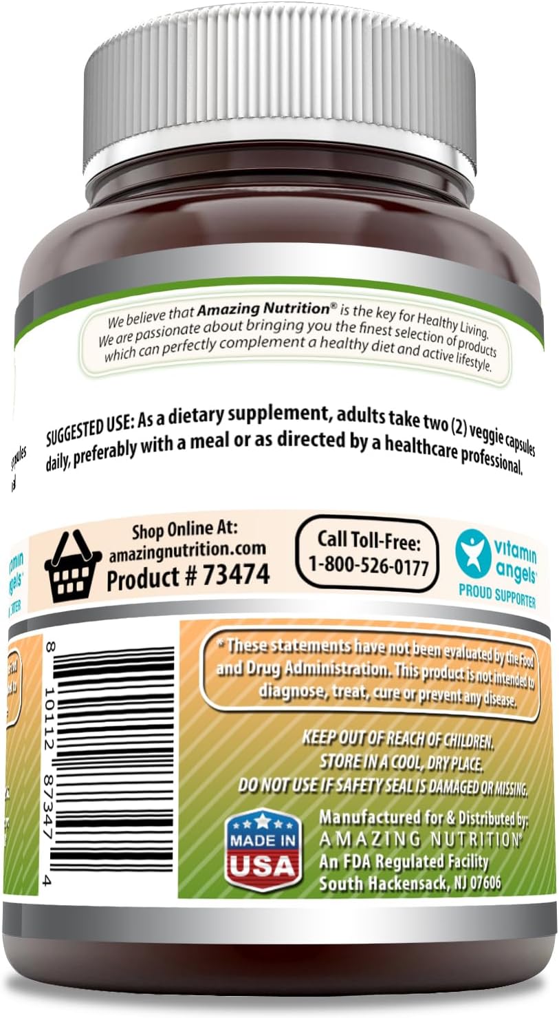 Amazing Formulas White Kidney Bean Extract 6500 Mg | Vegetarian Capsules | Non-GMO | Gluten-Free | Made in USA (1 Pack | 120 Count)
