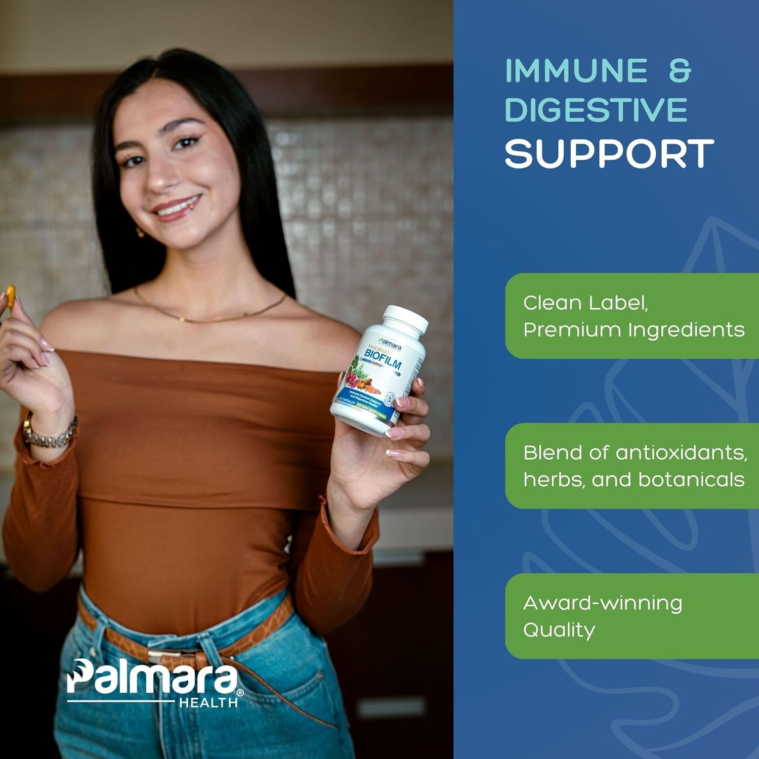 Premium Biofilm Defense Complex: Antioxidants, Herbs and Botanicals for Immune System Support & Digestive Health | 60 Capsules