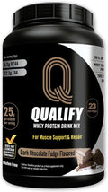 Dark Chocolate Whey Protein Powder. 25g Protein Shake for Post Workout Recovery, Smoothie & Baking. Gluten & Sugar Free, Highly Kosher, With Amino Acids (5.5g BCAA, 2.7g Leucine), 1.65lbs, 23 Servings