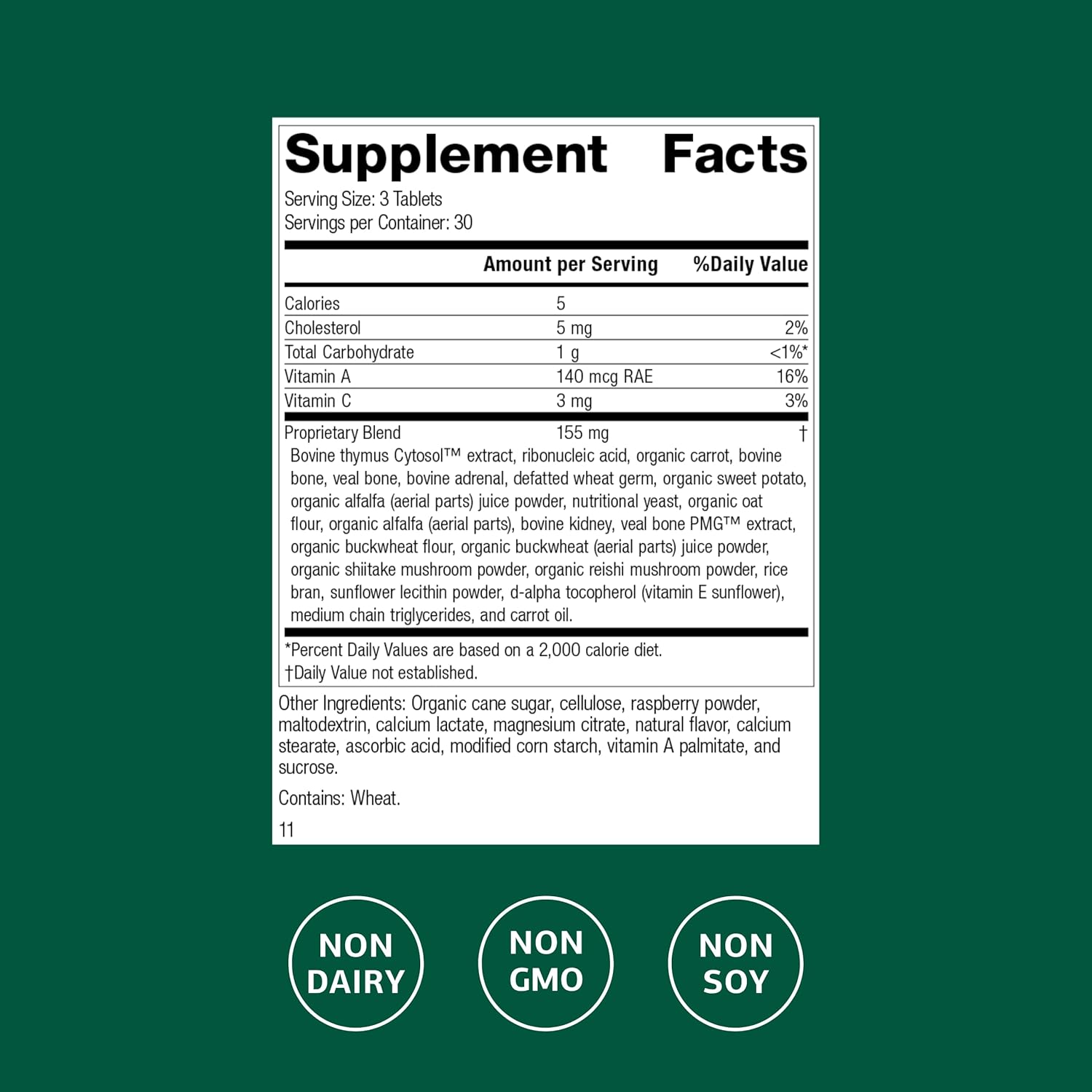 Standard Process Congaplex Chewable - Supplement for Immune System Support with Vitamin A - Supports Thymus Gland & Protein Synthesis - Non-Dairy & Non-Soy - 90 Tablets (30 Servings)