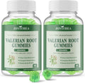 2 Pack Organic Valerian Root Gummies, Herbal Supplements for Calm & Relaxation, Natural Sleep Support for Adults & Kids, Melatonin Free, Vegan, Non-GMO, Gluten Free, Apple Flavor, 120 Count