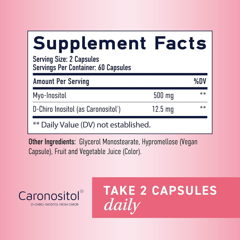 Myo-Inositol & D-Chiro Inositol for Hormone Balance for Women | Microbeadlets to Regulate Menstrual Cycle & Support Ovarian Health | 40:1 Ratio Myo & D Chiro | Non-GMO | 120 Ct (2 Month Supply)