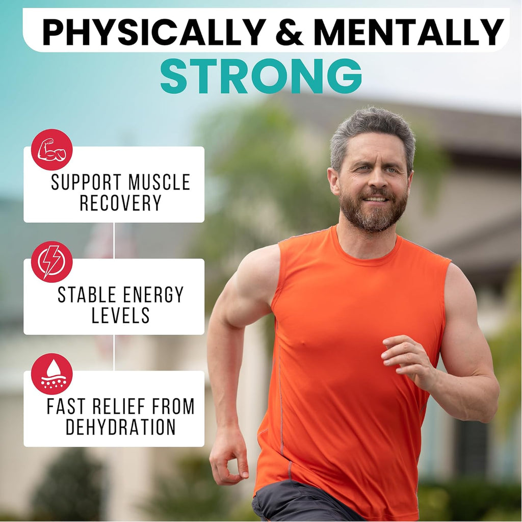 PowderVitamin Electrolytes Powder Plus (100 Servings) Black Tea Ginseng Electrolyte Powder Keto, Sugar Free, Pink Himalayan Salt,1000mg Potassium,150mg Calcium,150mg Magnesium, Hydration Powder