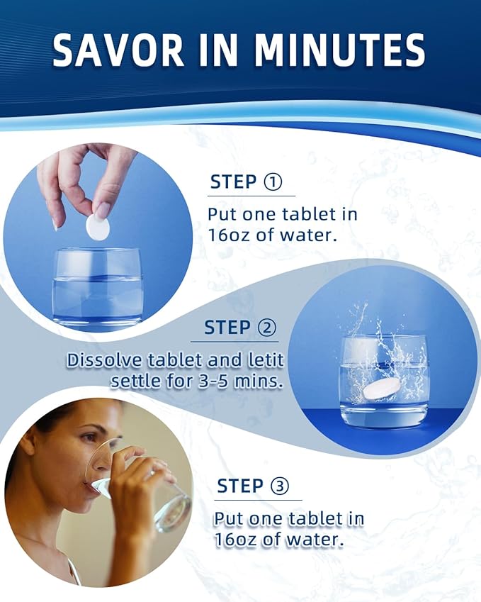 Hydrogen Water Tablets 8 PPM for Drinking Water, H2 Molecular Hydrogen Tablets Magnesium Supports Healthy Aging, Cellular Energy & Brain Health Organic Cayenne Boost