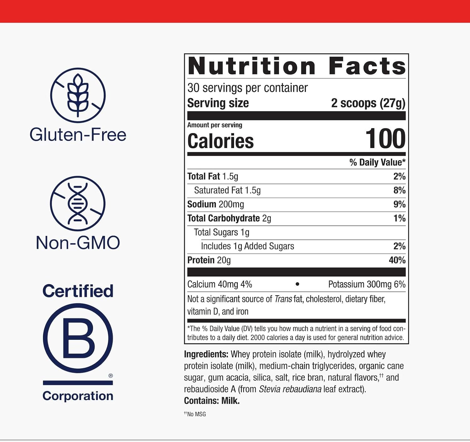Metagenics Perfect Protein with Cross-Flow Micro-Filtered Whey Isolate & Hydrolyzed Whey Protein - 30 Servings - Vanilla
