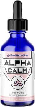 FWS Alpha GPC Calm Drops, Liquid Alpha GPC with L-Theanine, Organic, Non-GMO, Fast Acting Nootropic Brain Supplement for Memory Focus Calm, Supports Healthy Brain Function for Mental Clarity