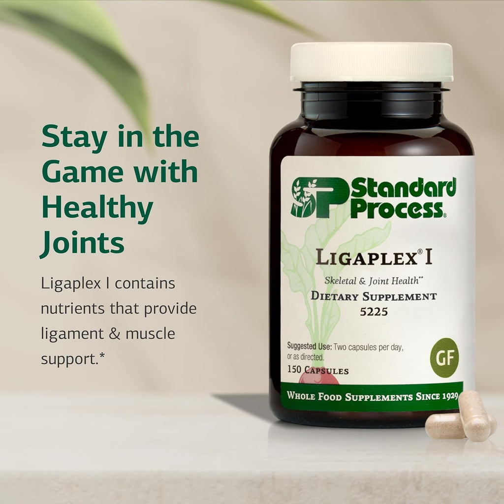 Standard Process Ligaplex I - Joint Support Supplement for Ligament & Cartilage Health - Bone Strength Support - Non-Soy, Gluten-Free & Non-Dairy - 150 Capsules