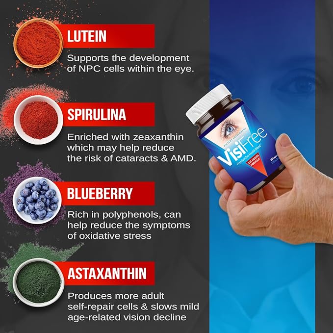 Eye Supplements for Adults - Best Capsules for Eye Health - Includes Vitamin & Mineral for Healthy Clear Vision - Capsules for Eyesight Improvement - 6 Pack