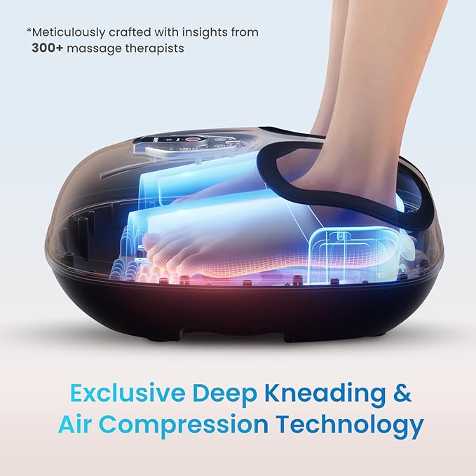 RENPHO Foot Massager Machine with Heat [2026 Upgraded], Shiatsu Foot Massager for Plantar Fasciitis, Valentines Day Gifts for Her Him, Cordless Control, Best Gifts for Women/Mom/Wife, Brown