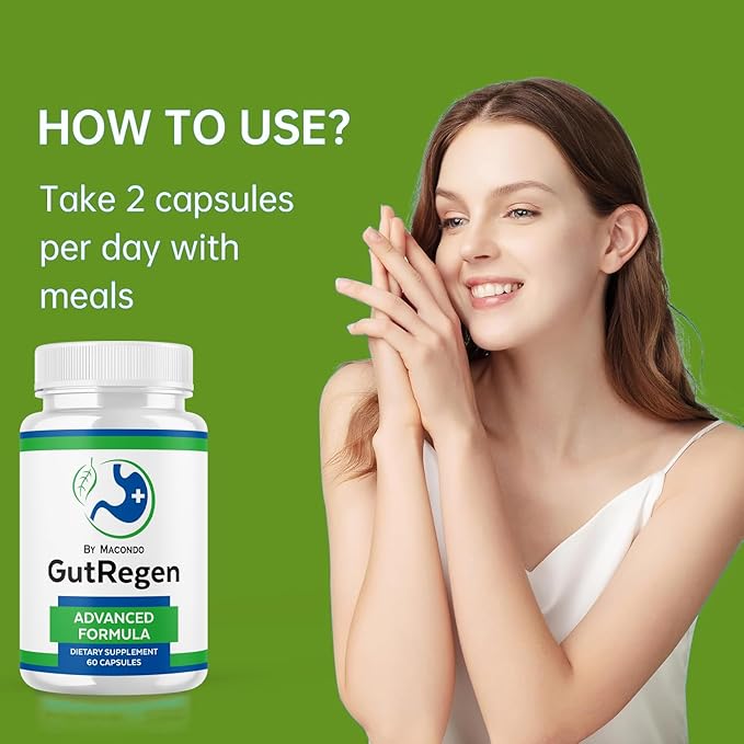 (3 Pack) GutRegen Capsules - Official Gut Regen Supplement Pills Advanced Formula All Natural Premium Ingredients Digestive Support for Gut Health Overall & Wellness, 180 Capsules for 3 Months