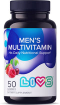 Men’s Multivitamins Gummies | Chewable Multivitamins for Men Health, Iron & Immune Support | Daily Vitamins with Zinc, Vitamin D3, B12, Biotin & More | Gluten Free & Vegan Gummy Vitamins – 50 Ct