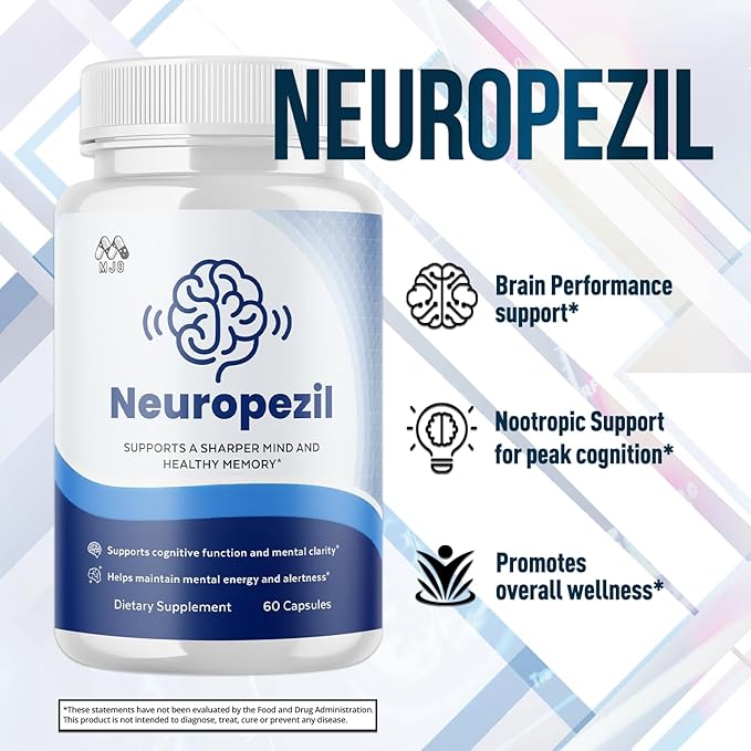 (3 Pack) Neuropezil Capsules, Official Neuropezil Supplement Pills with All Natural Ingredients, Advanced Brain Health & Wellness Support Formula with Premium Vitamins for Women & Men (180 Capsules)
