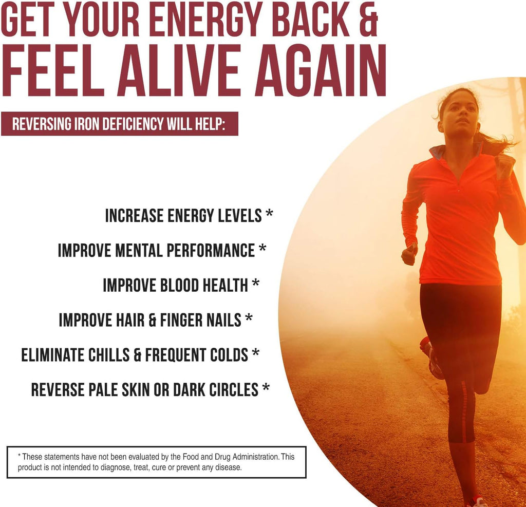 Ionic Liquid Iron Supplement (236 Servings) – Highest Absorption Rate Allows for Smaller Dose & Less Stomach Issues - Non-Flavored, Vegan, Ionically Charged, Earth-Sourced Minerals